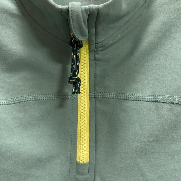 Old Navy NWT PowerSoft Half Zip Sleeveless Cropped Top green SZ L workout lift - Picture 6 of 8